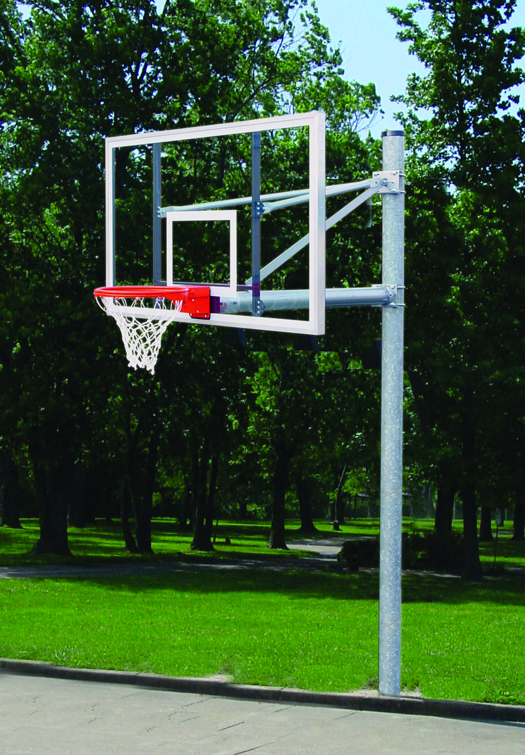 Heavy Duty Straight Post Playground Hoops