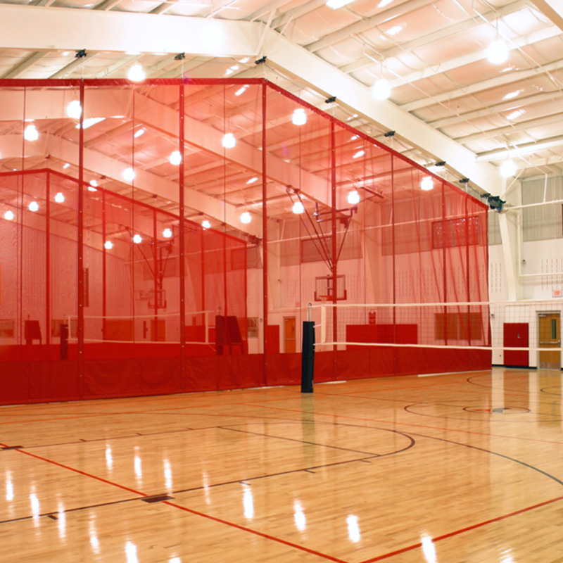 Peak-Fold Gym Divider Curtains