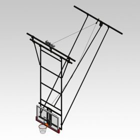 Backward-Folding Basketball Backstops
